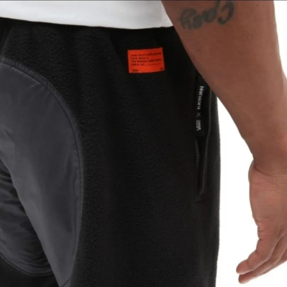 Vans Christopher Raeburn Collection MEN XL Fleece Techno Pants Black 102025 - Picture 6 of 8